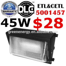 China manufacturer ETL DLC UL SAA CE listed 5 years warranty government order 45watt led wall light